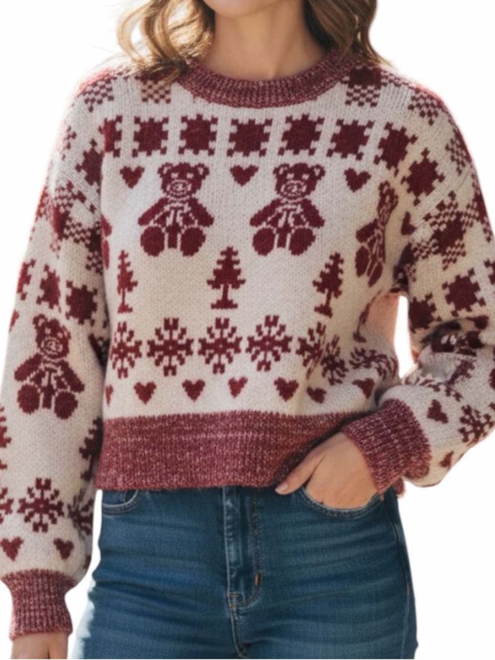 **NWT** Simply Southern Teddy Crewneck Sweater
